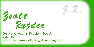 zsolt rujder business card